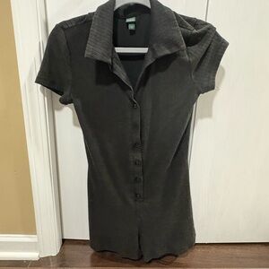 Black Short Sleeve Romper